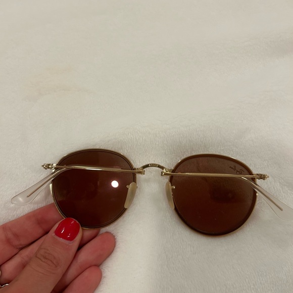 Fold up rose gold ray bans, good condition